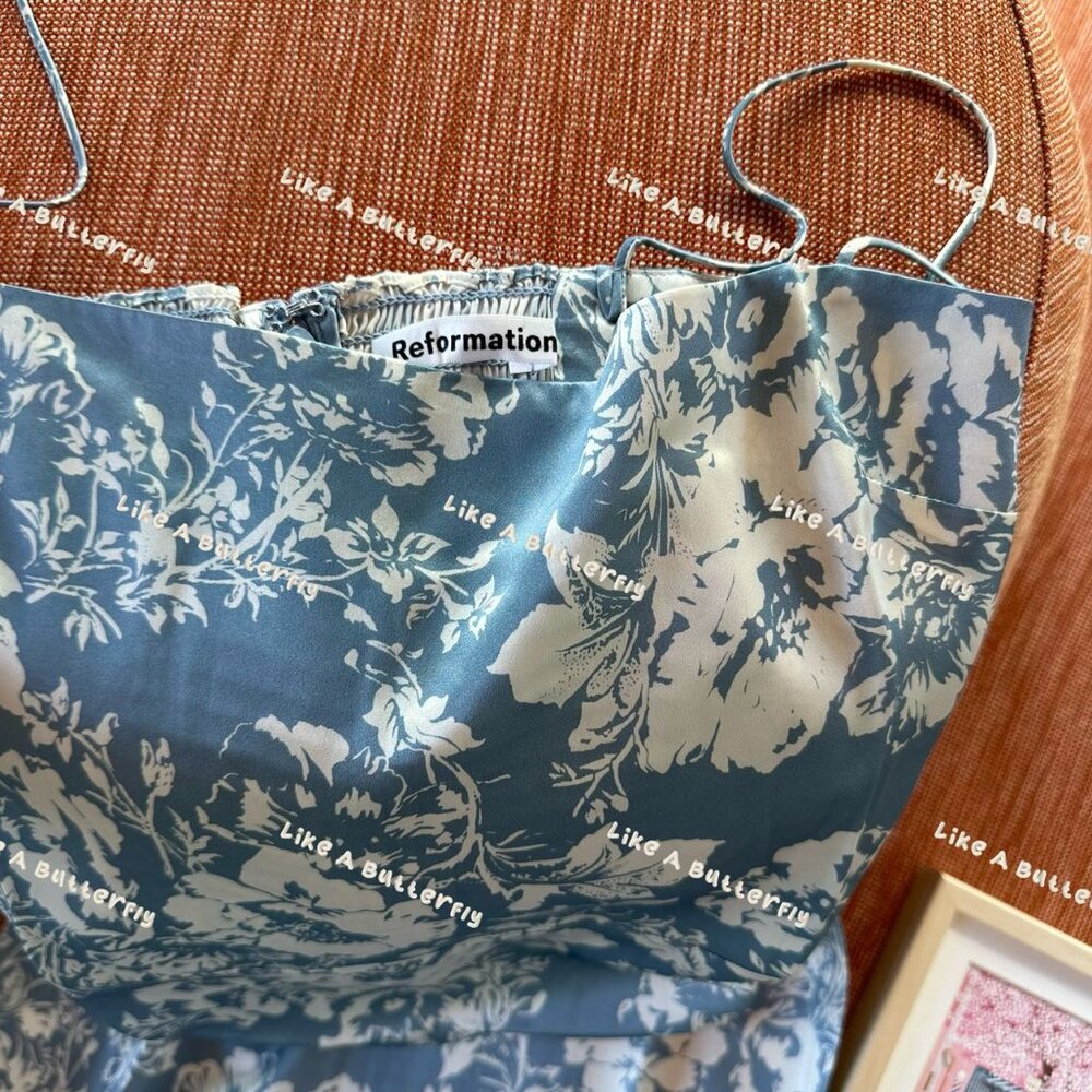 Reformation Frankie Silk Dress - Porcelain - Picture 9 of 13